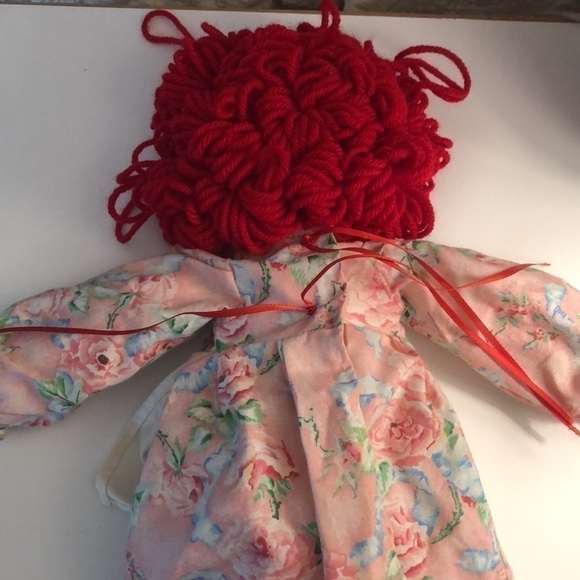 VINTAGE RAGGEDY ANN PLUSH DOLL WITH I LOVE YOU SKIRT - Picture 4 of 5